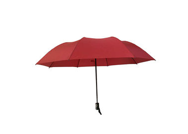 Guarda-chuva dobrável Windproof vermelho um resistente forte de 27 polegadas para o tempo ventoso