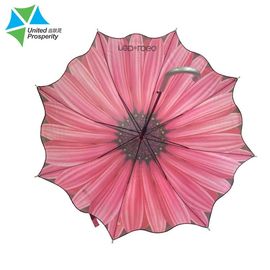 Comprimento aberto 70-100cm do rosa do guarda-chuva da vara do automóvel forte compacto por dias chuvosos