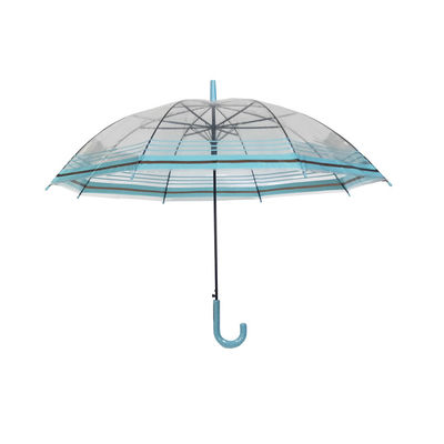 Auto punho aberto 23&quot; de J guarda-chuva transparente da chuva do ponto de entrada